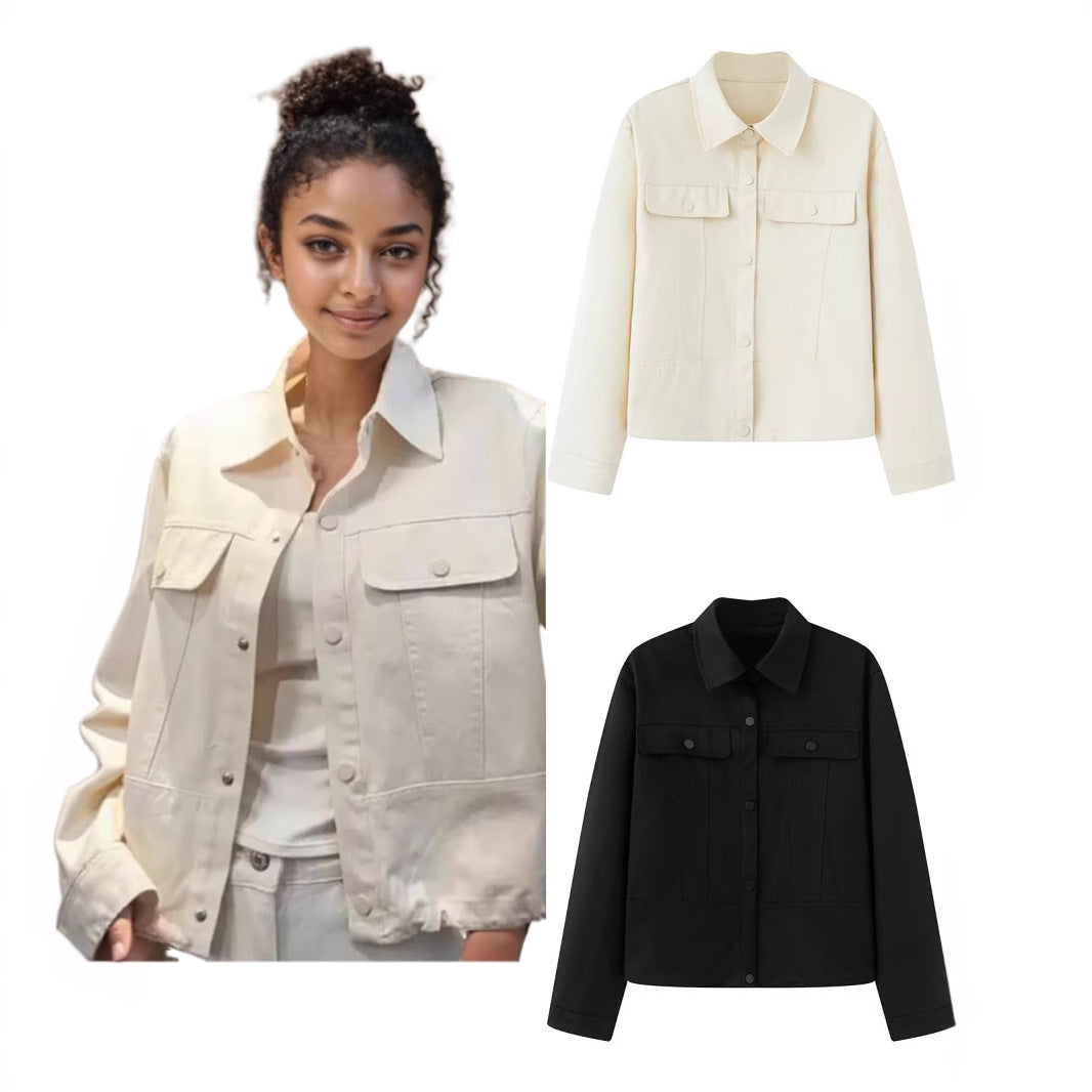 Damen Jacke im modernen Utility-Stil mit stilvollen Taschen Fudus