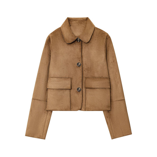 Damen Kurzjacke mit praktischen Taschen Fudus