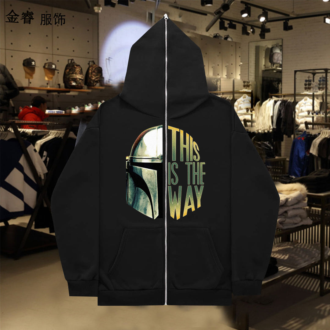 Damen Kapuzenjacke mit hochwertigem Grafikdesign und bequemen Taschen Fudus