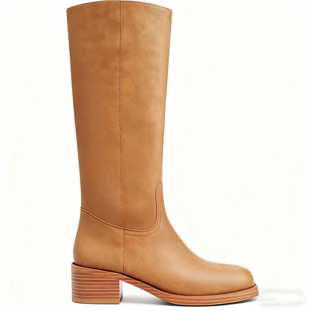 Damen Hohe Stiefel mit Blockabsatz Fudus