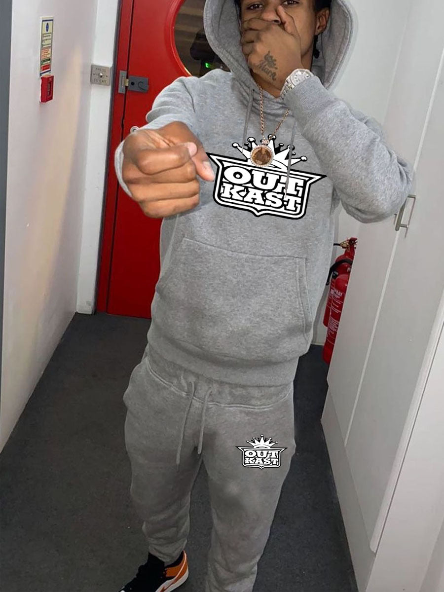 Herren Jogginganzug mit Hoodie und bequemen Sweatpants Fudus