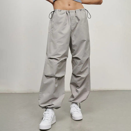 Damen Lässige Cargo-Hose mit elastischem Bund und praktischen Taschen Fudus