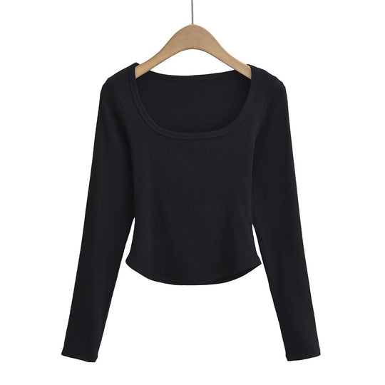 Damen langärmliges Oberteil mit rippierter Struktur Fudus