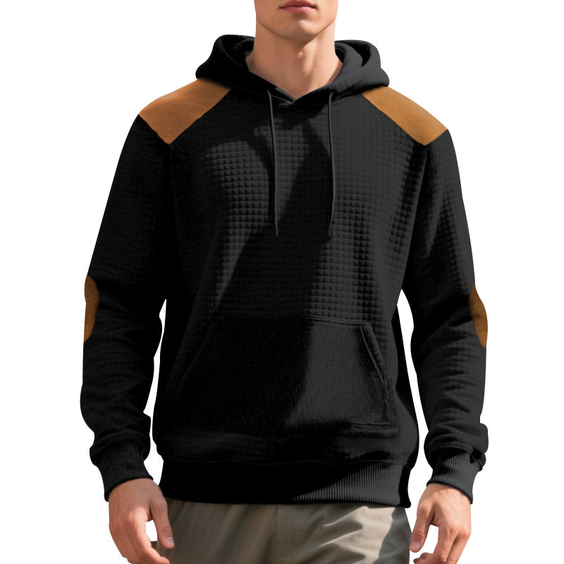 Herren Hoodie mit strukturiertem Stoff und kontrastierenden Details Fudus