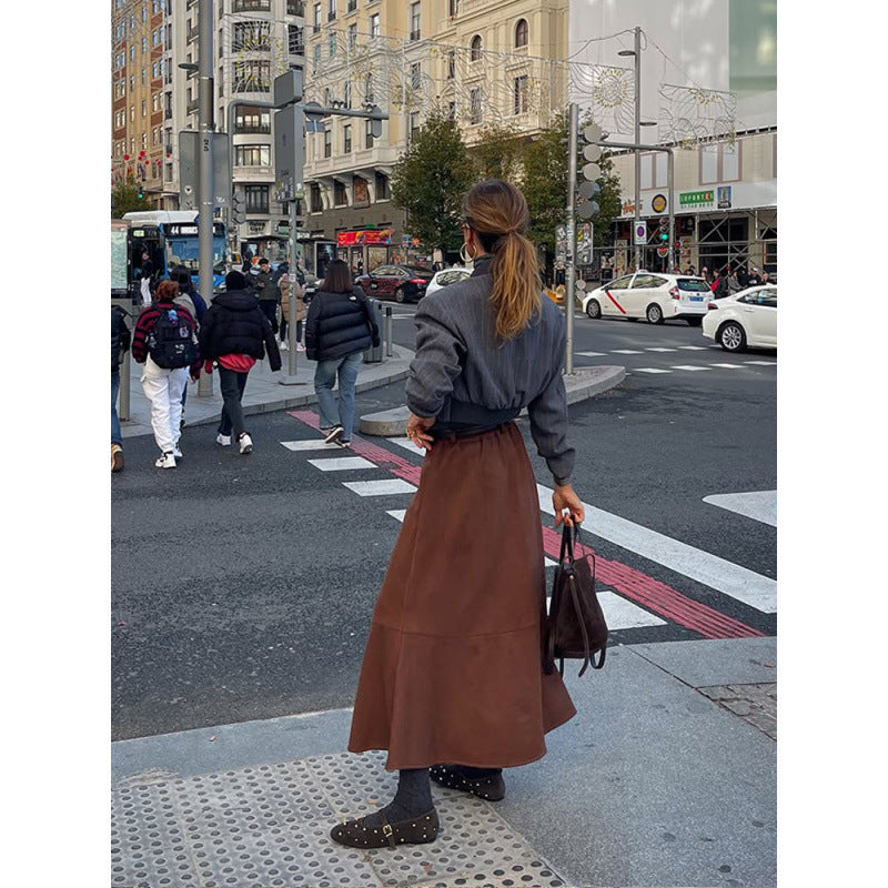 Damen Kurzjacke mit strukturiertem Design und Stehkragen Fudus