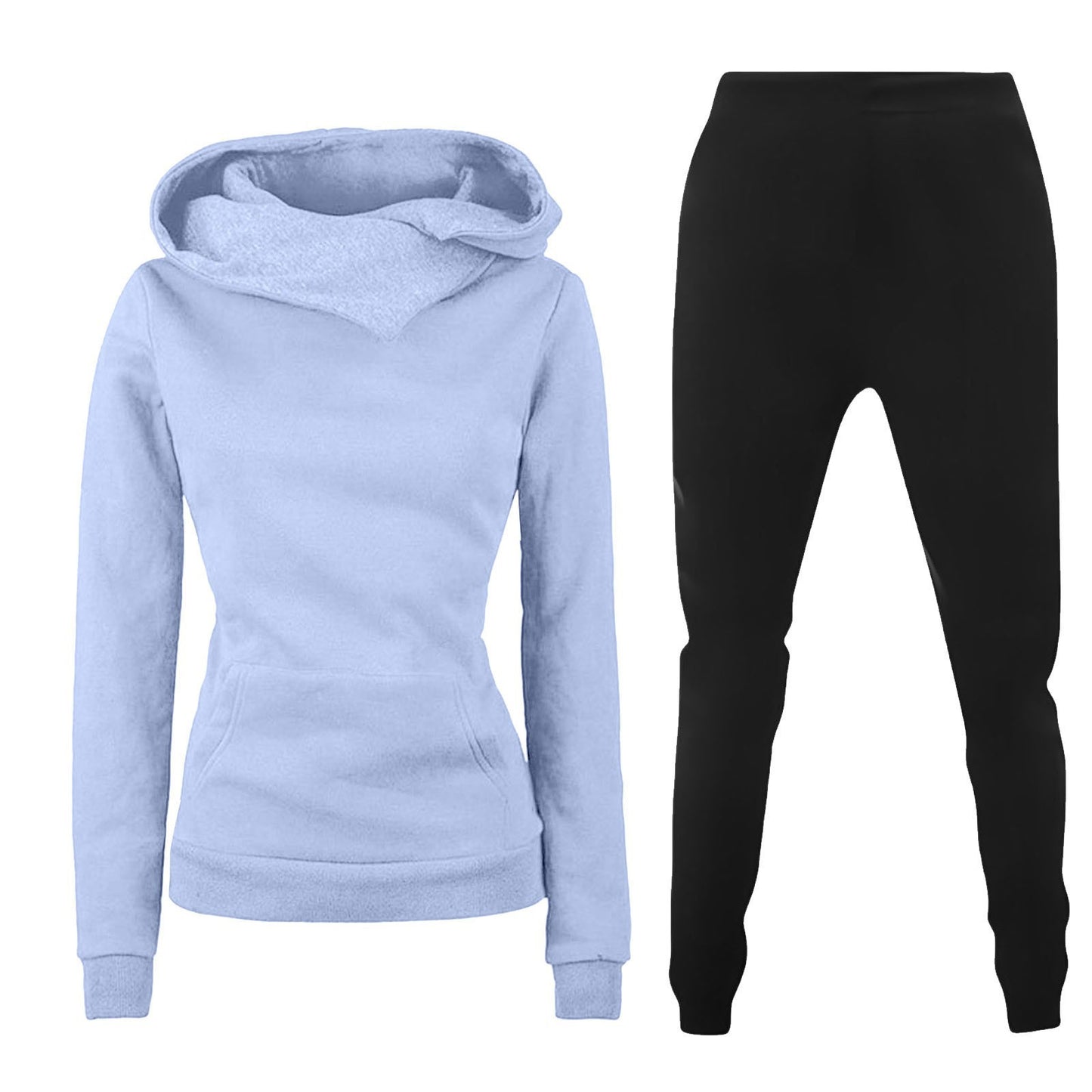 Damen Kapuzenpullover und Sporthose Kombination Fudus