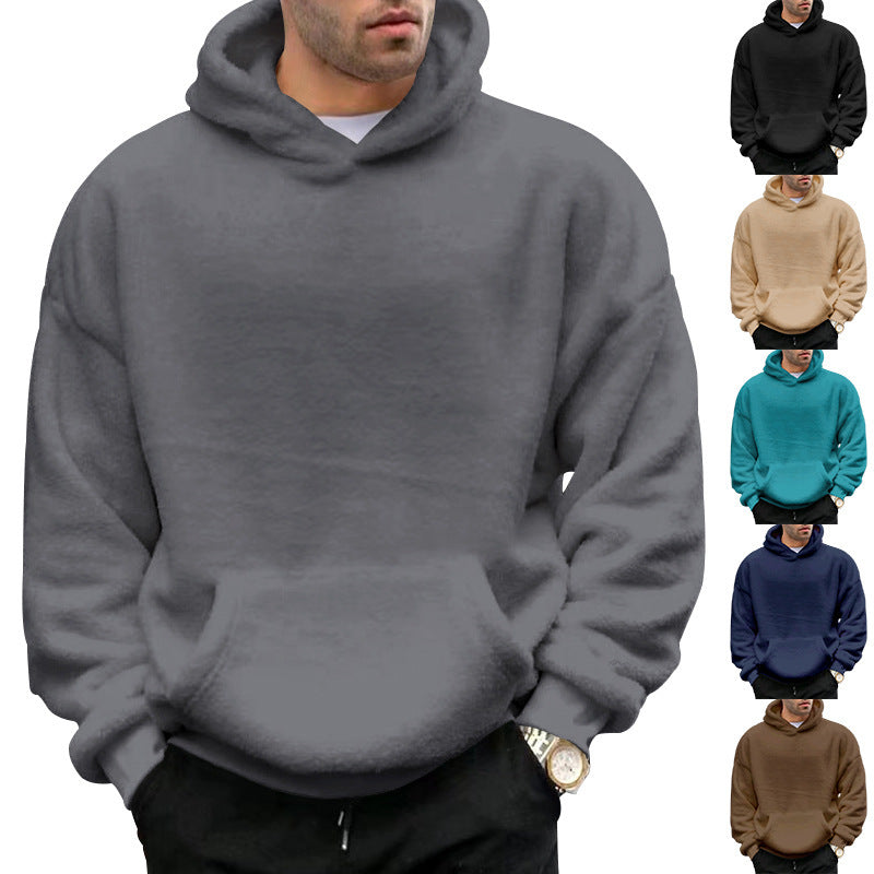 Damen kuscheliger Fleece-Hoodie mit praktischen Taschen Fudus