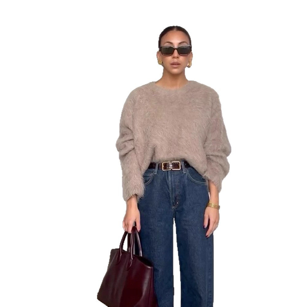 Damen kuscheliger Strickpullover Fudus