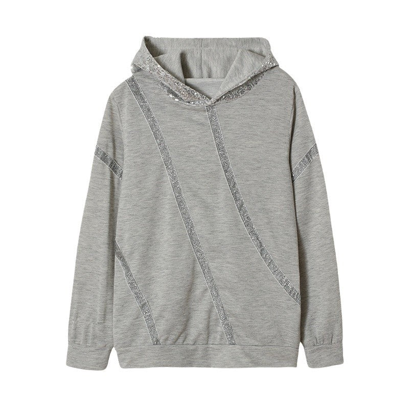 Damen Hoodie mit Glitzerakzenten und modernem Schnitt Fudus