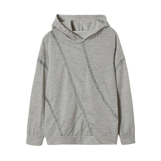 Damen Hoodie mit Glitzerakzenten und modernem Schnitt Fudus