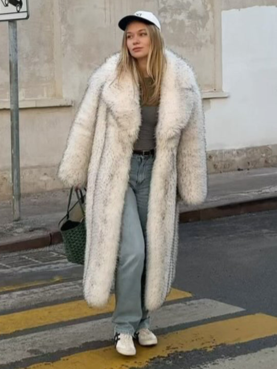 Damen Kunstfellmantel Fudus