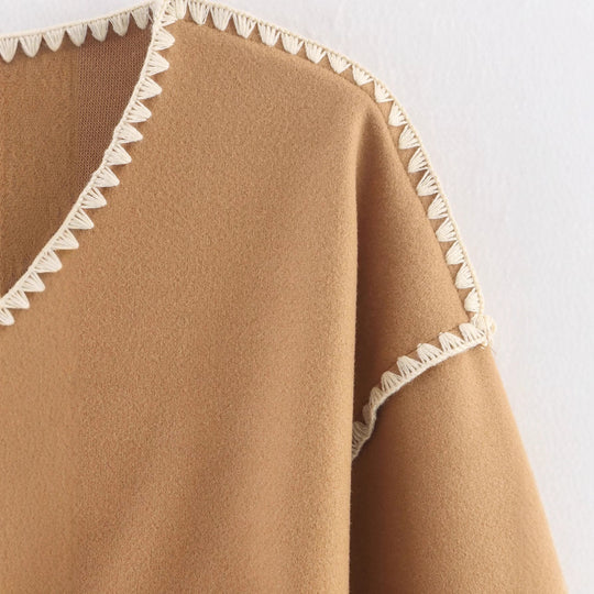 Damen modischer Kimono mit Bindegürtel und Taschen Fudus