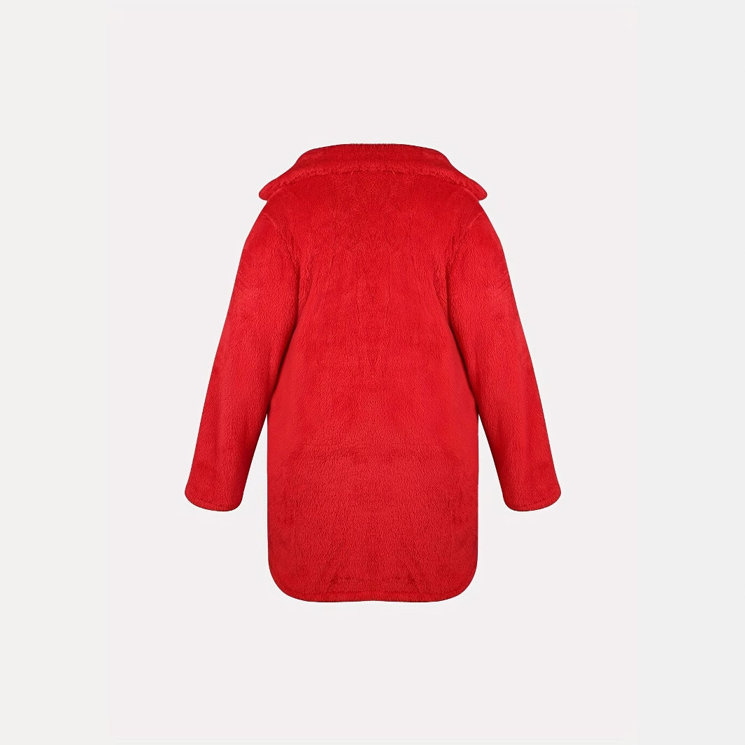 Damen Kuschelmantel aus hochwertigem Teddy-Fleece Fudus
