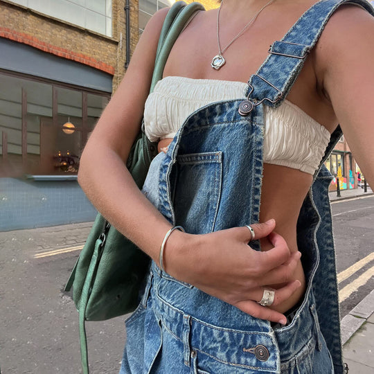 Damen Lässige Jeans Latzhose Fudus