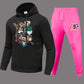 Damen Hoodie und Jogginghose Set mit einzigartigem Totenkopf-Design Fudus