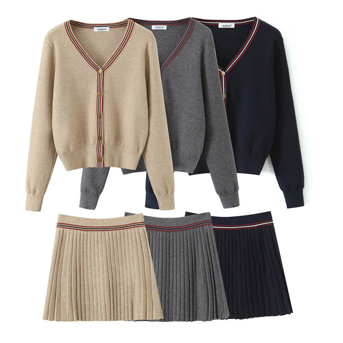 Damen lässige Strickjacke mit eleganten Knopfdetails Fudus