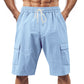 Cargo-Shorts Herren Elastischer Bund Seitentaschen