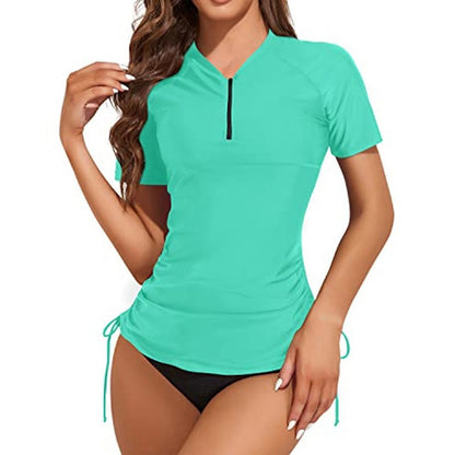 Schwimmshirt Kurzarm Bh Reißverschluss Upf50