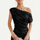 Top One Shoulder Glitter Elegant