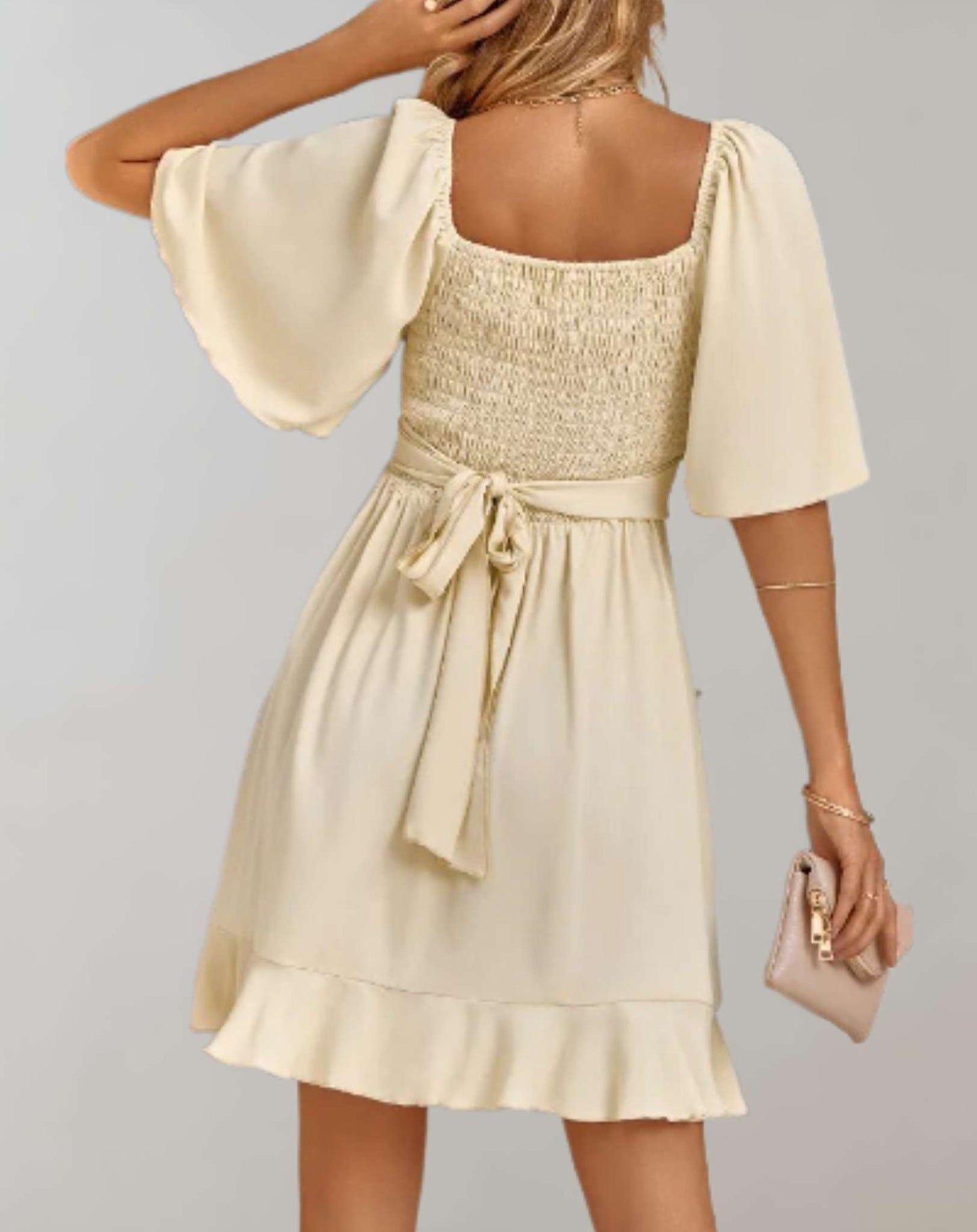 Minikleid Gut Sitzend Rüschen Lagendesign