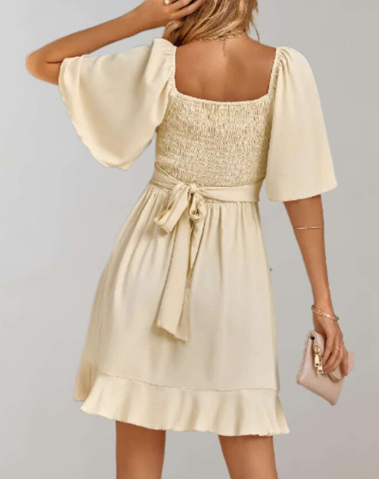 Minikleid Gut Sitzend Rüschen Lagendesign