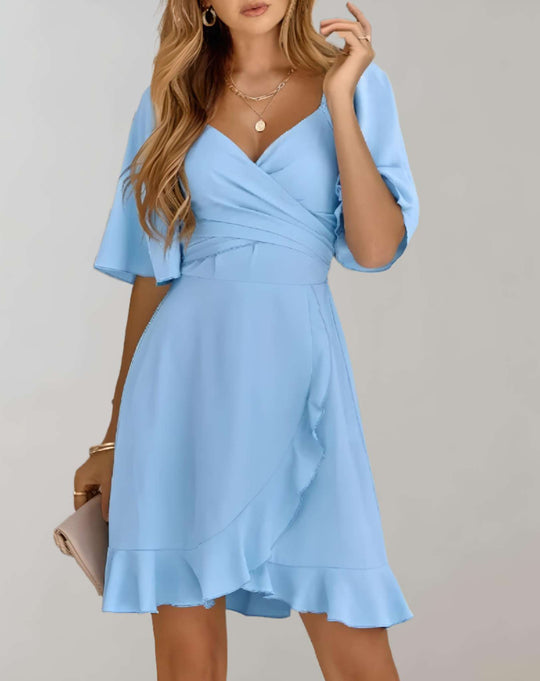 Minikleid Gut Sitzend Rüschen Lagendesign