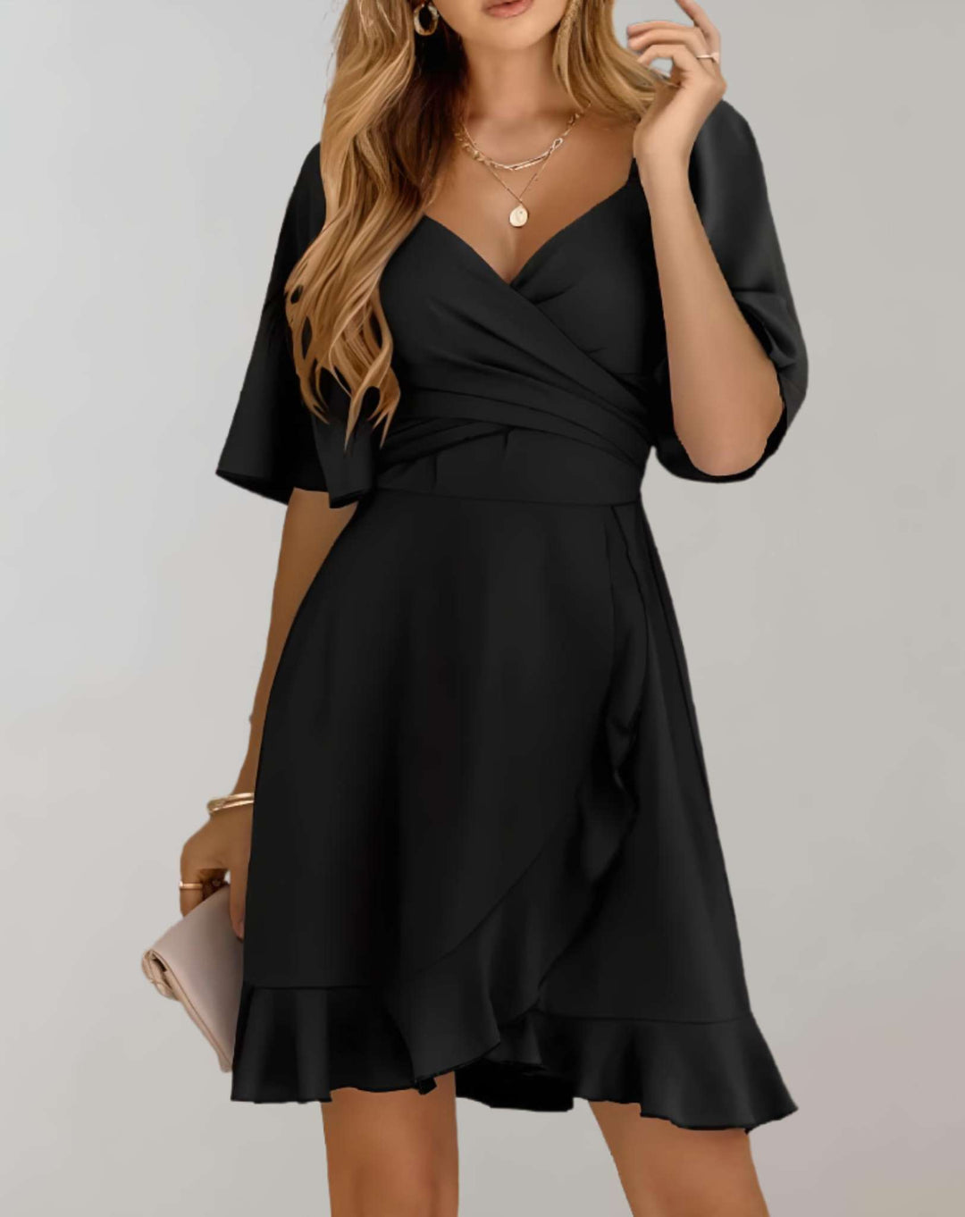 Minikleid Gut Sitzend Rüschen Lagendesign