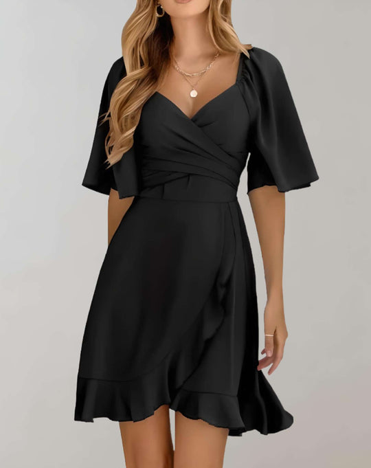 Minikleid Gut Sitzend Rüschen Lagendesign