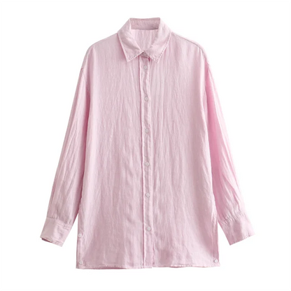 Damen Oversized Langarm Blusen