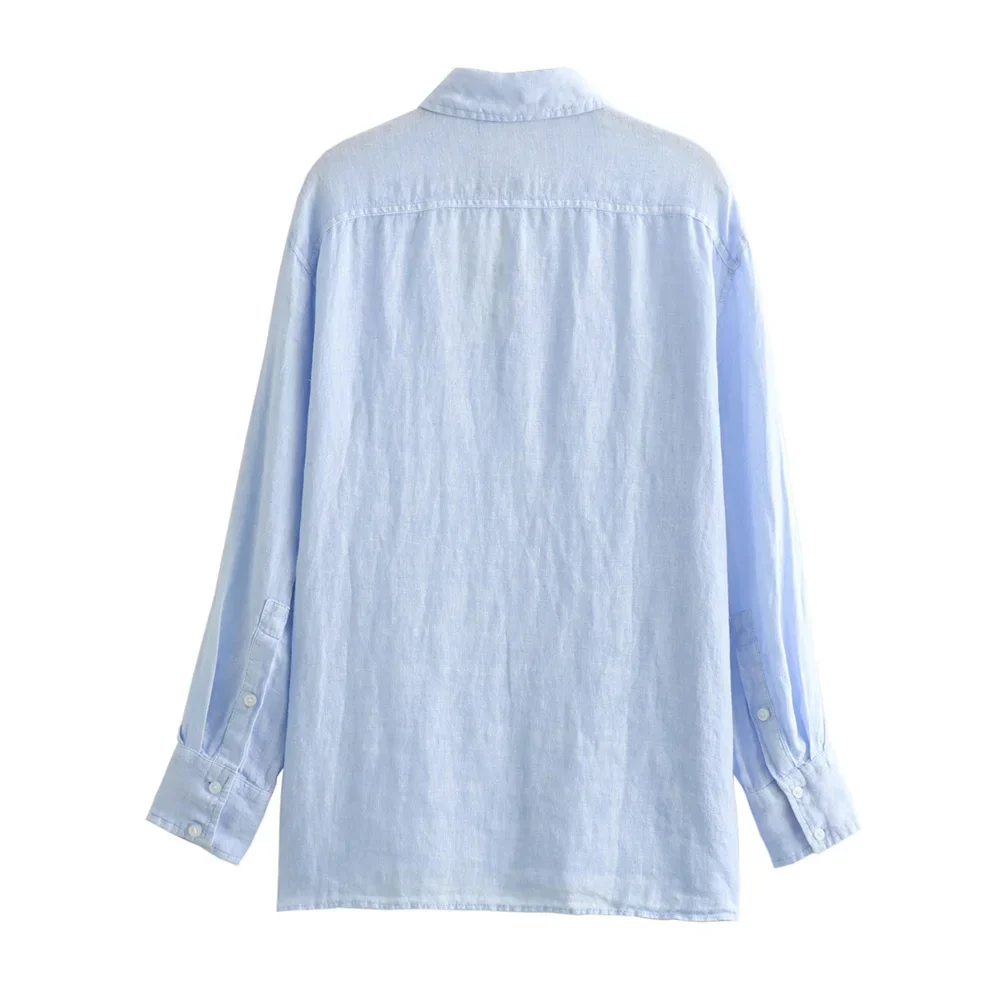 Damen Oversized Langarm Blusen