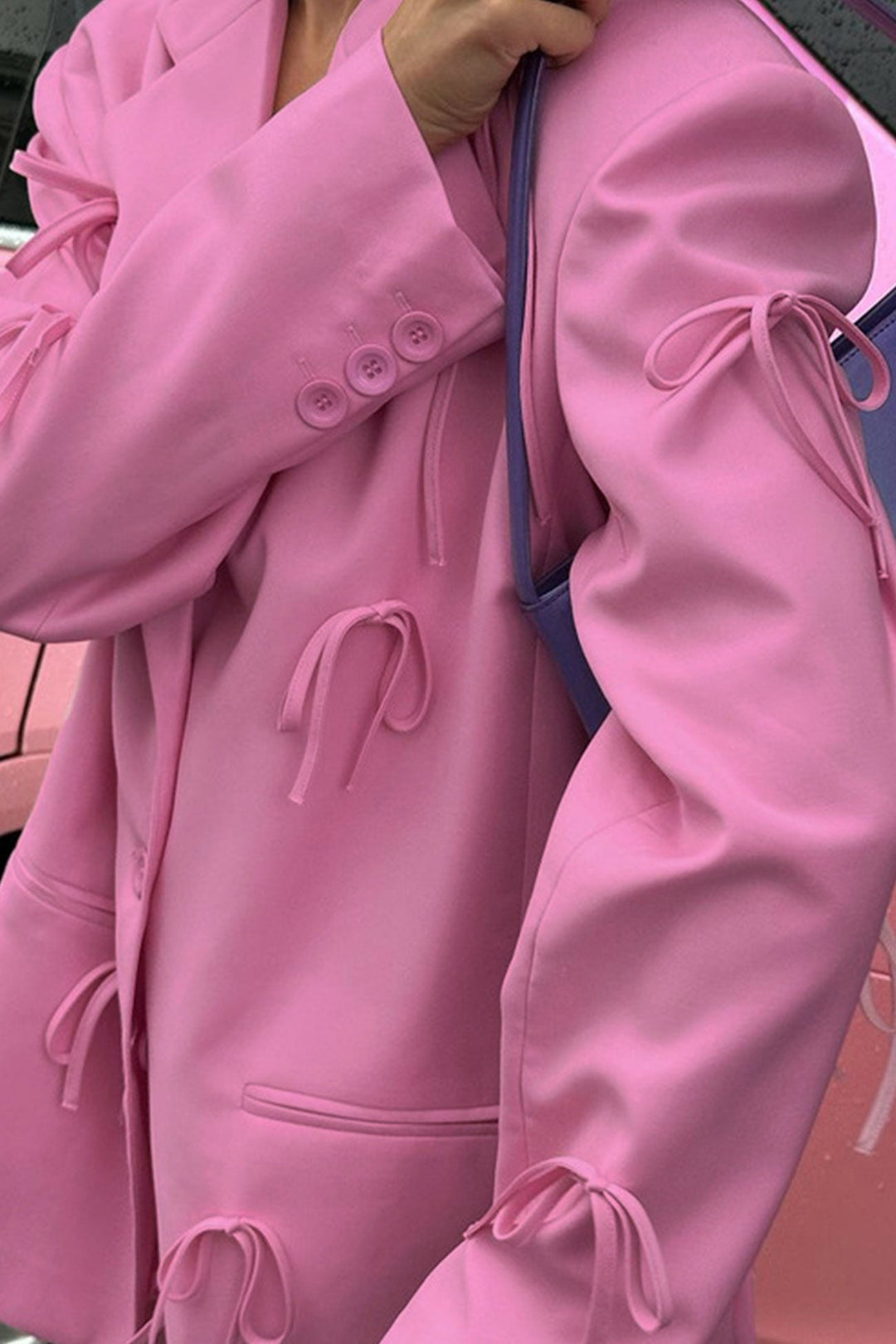 Damen Bogen-Eingelassener Blazer