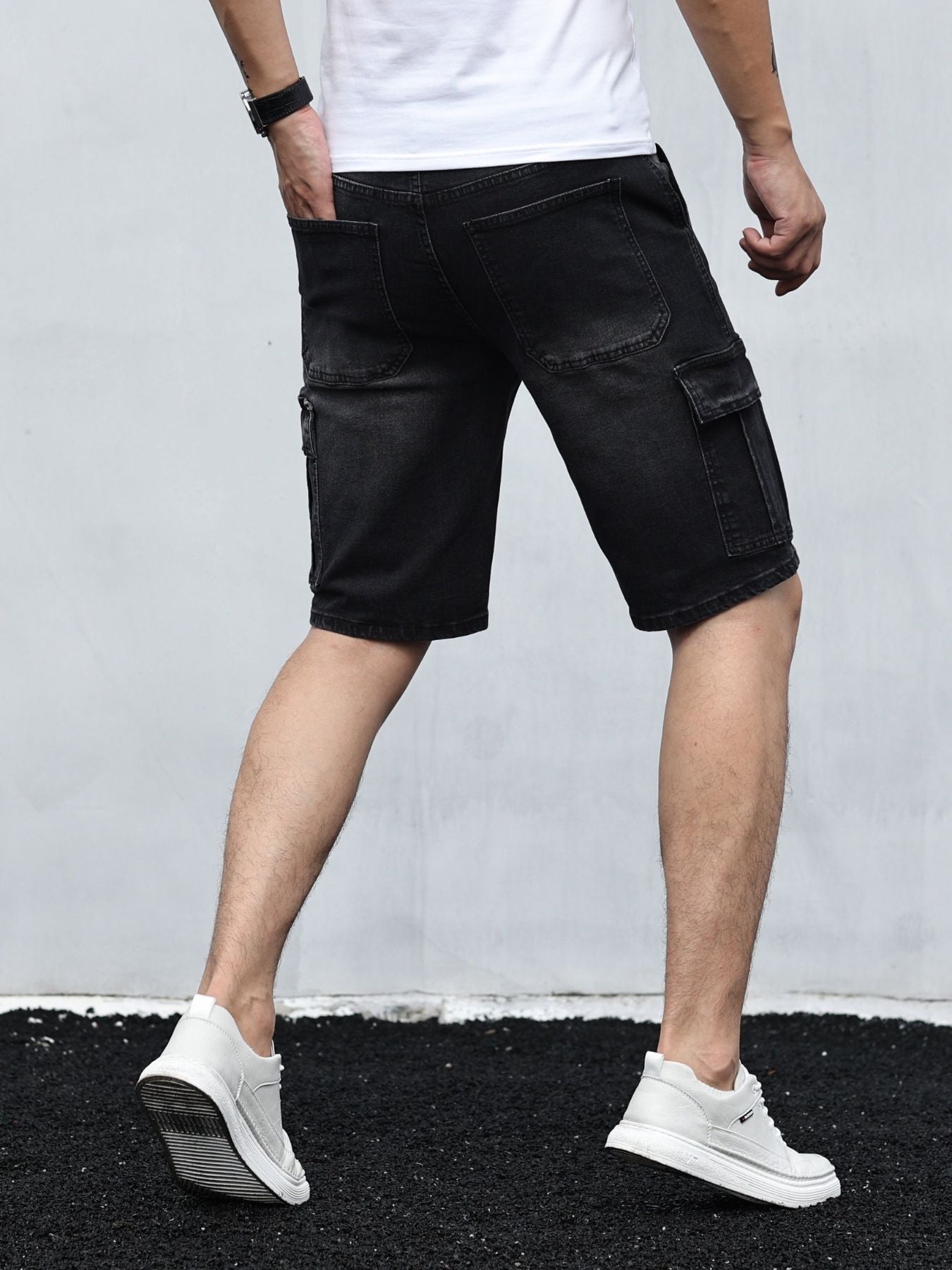 Herren Cargo Denim Shorts
