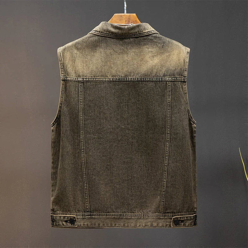 Herren Retro Jeansweste