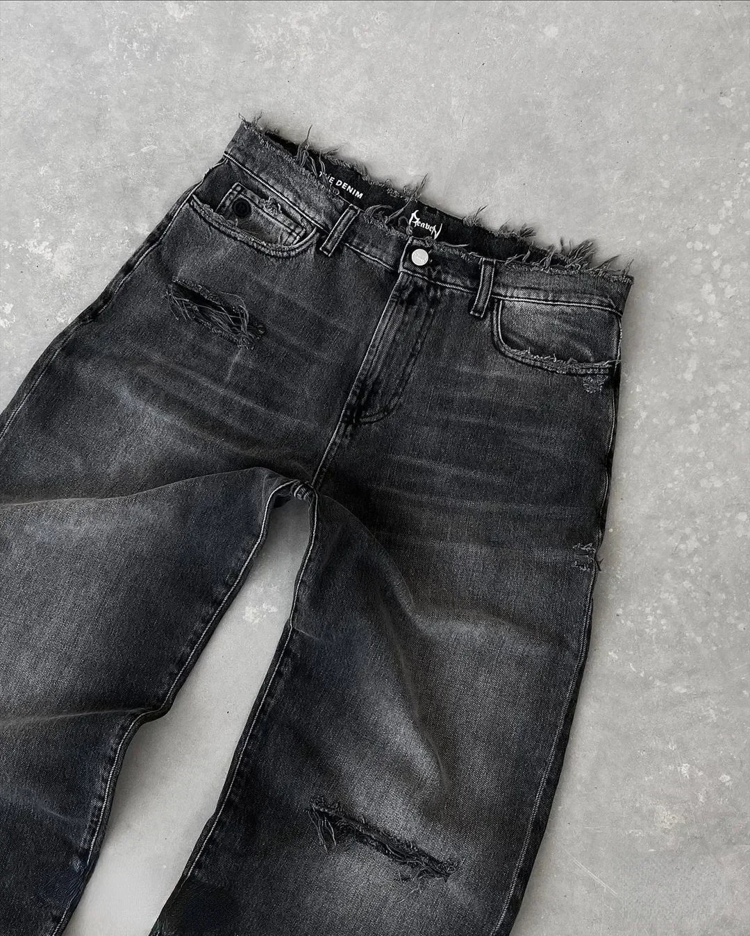 Fudus Herren Jeans - Gewaschen Retro Amerikanischer Stil