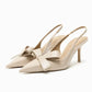 Fudus Elegante Slingback Pumps Damen - Schleife & Spitzes Design