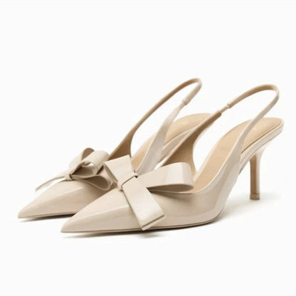 Fudus Elegante Slingback Pumps Damen - Schleife & Spitzes Design