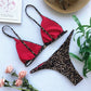 Damen Bikini-Set - Gepolsterter BH im Leopardenmuster