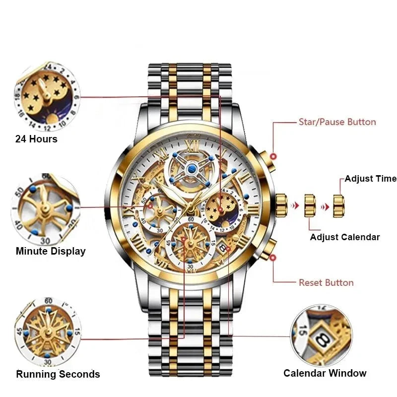 Fudus | Stilvolles Geschäftliches Quartz Herrenarmbanduhr