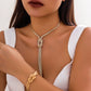 Schmuck Set Kette Armband Schlange Gold