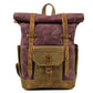 Canvas Reise-Rucksack mit Roll-Top