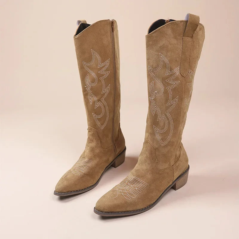 Damen Bestickte Western Cowboy Boots mit Stil