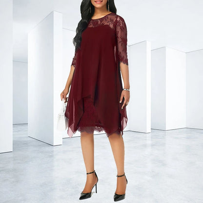 Midi Kleid Plus Size Elegant