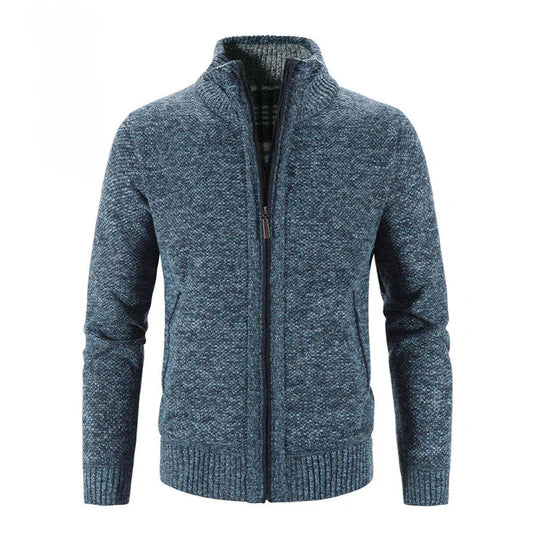 Herren Gestrickte Fleecejacke aus Baumwolle