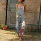 Fudus | Stilvoller Denim Jumpsuit Mit Blumenmuster