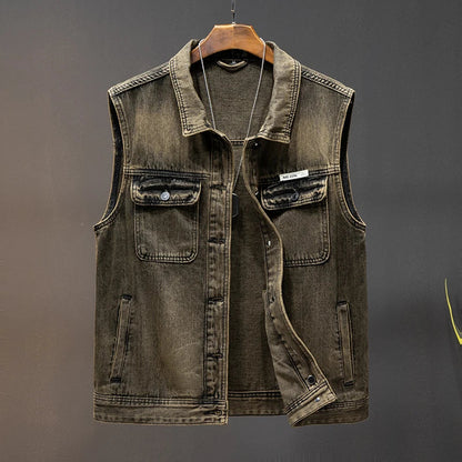 Herren Retro Jeansweste