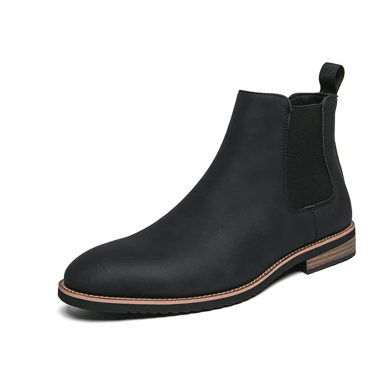 Herren Leder Chelsea Stiefel