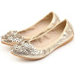 Damen Flats Aus PU Mit Spitze Schuhspitze Und Strass