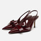 Fudus Elegante Slingback Pumps Damen - Schleife & Spitzes Design