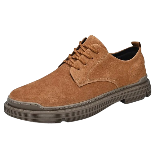 Derby Schuhe Wildleder Gestapelte Sohle Klassisch