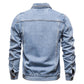 Herren Denimjacke Slim Fit Einfarbig